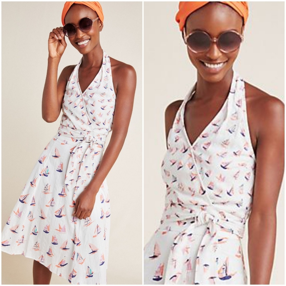 Anthro Sailboat Halter Top